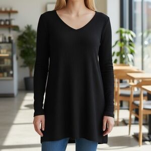 NWOT Ribbed Knit Swing Top